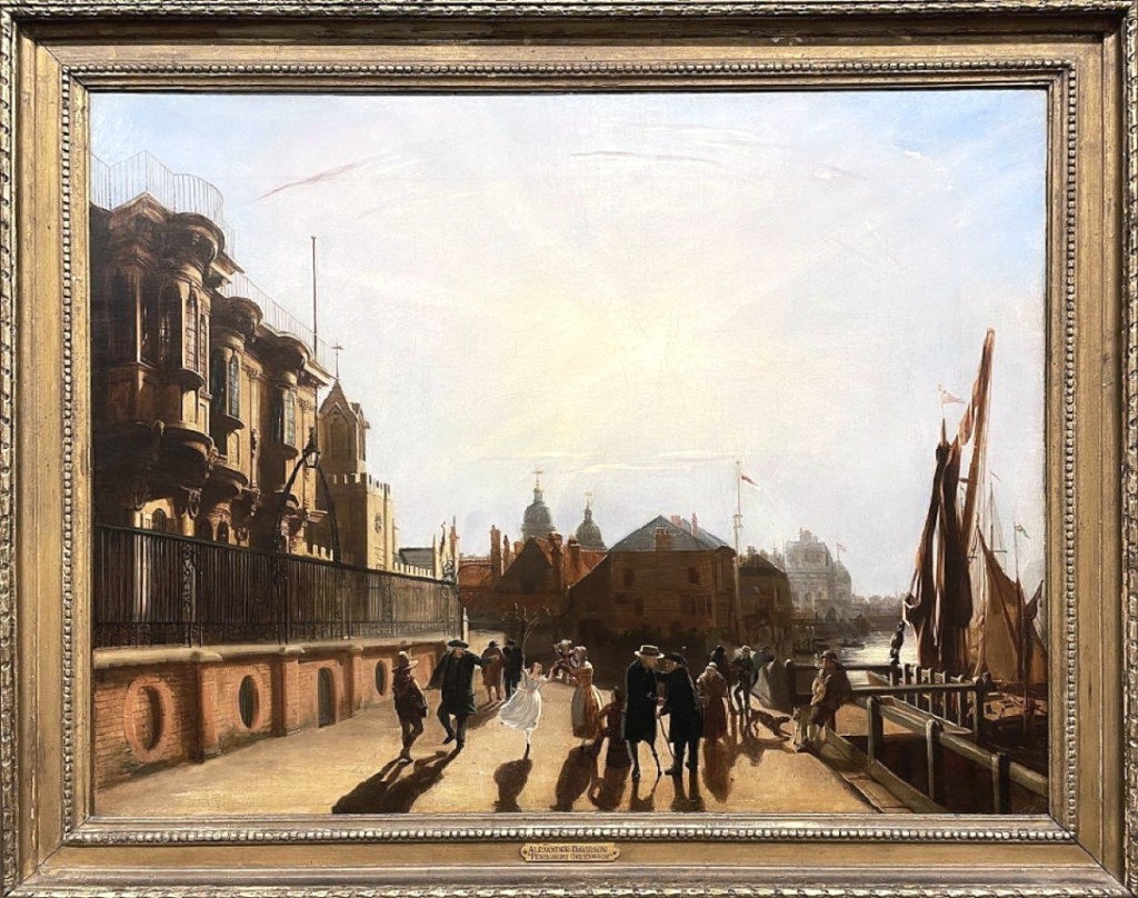 “Anchor Wharf, Greenwich Pensioners, Crowley House & Trinity Hospital in View” by Alexander Davidson (British, 1838-1887) was the top lot in the sale, earning $7,800 from a private collector in the United Kingdom ($1/4,000).