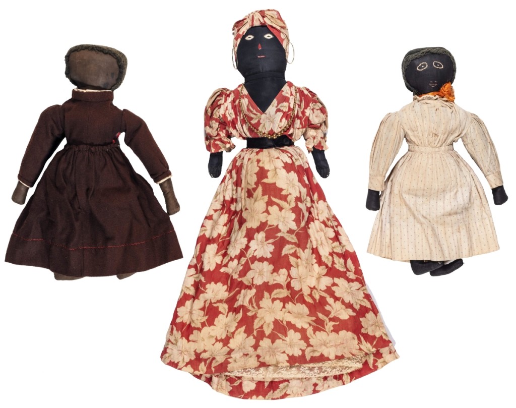 Dolls made for the Willis family by Harriet Jacobs (1813-1897), circa 1850-60. Mixed fabrics, metal. Private Collection. 	                                               —Glenn Castellano photo