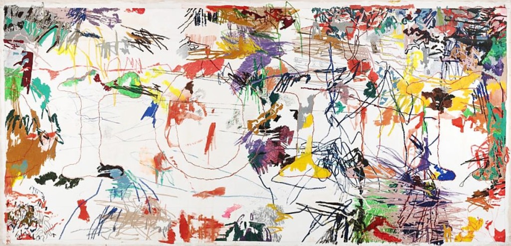 This untitled work (Bababad XI) by William Anastasi sold well despite being massive — 103 by 215 inches. Zach Wirsum said it attracted intense competition, ultimately selling to a new bidder in Germany for $93,750 ($30/50,000).