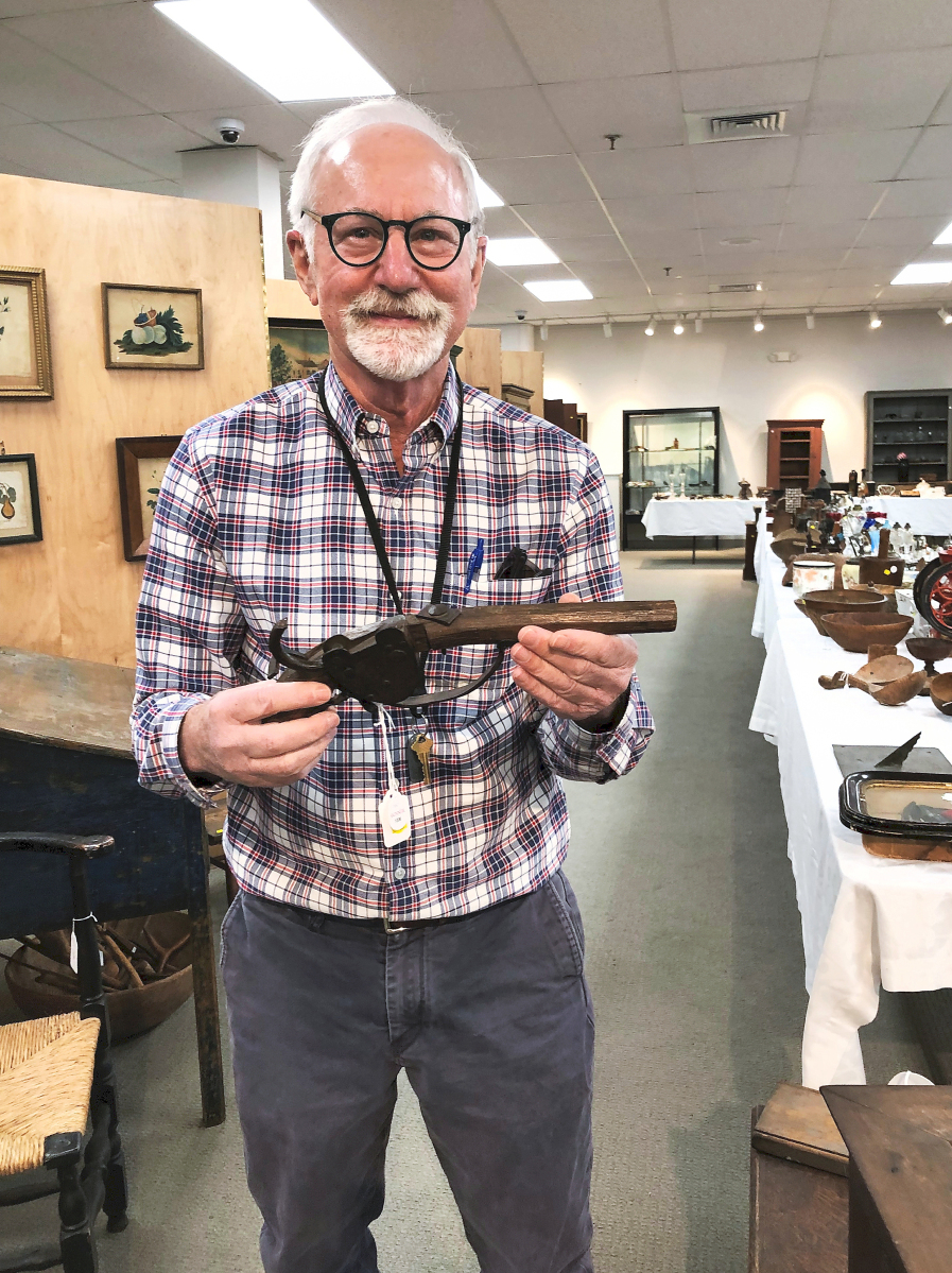 When Stephen Fletcher was asked which was his favorite item in the sale, it didn’t take him long to select this make-do toy gun made from an ash branch, an early door latch and a padlock.