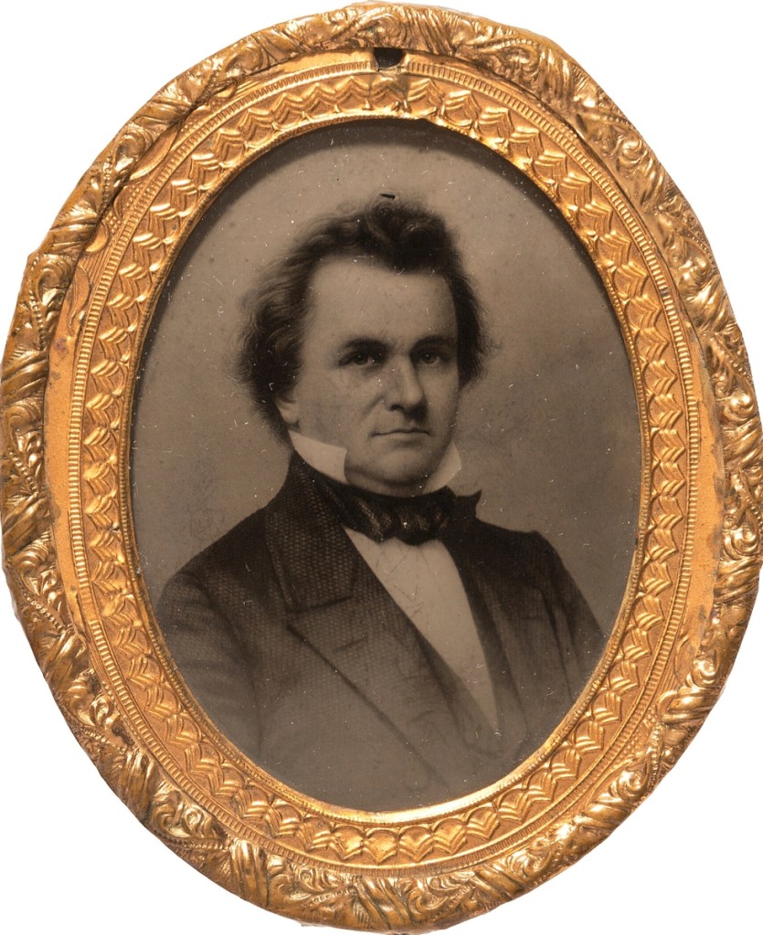 One of less than half a dozen ambrotypes of Stephen A. Douglas made by George Clark in 1860 from Matthew Brady’s photograph are believed to exist. This example also realized the sale’s top price of $118,750, nearly five times its estimate.