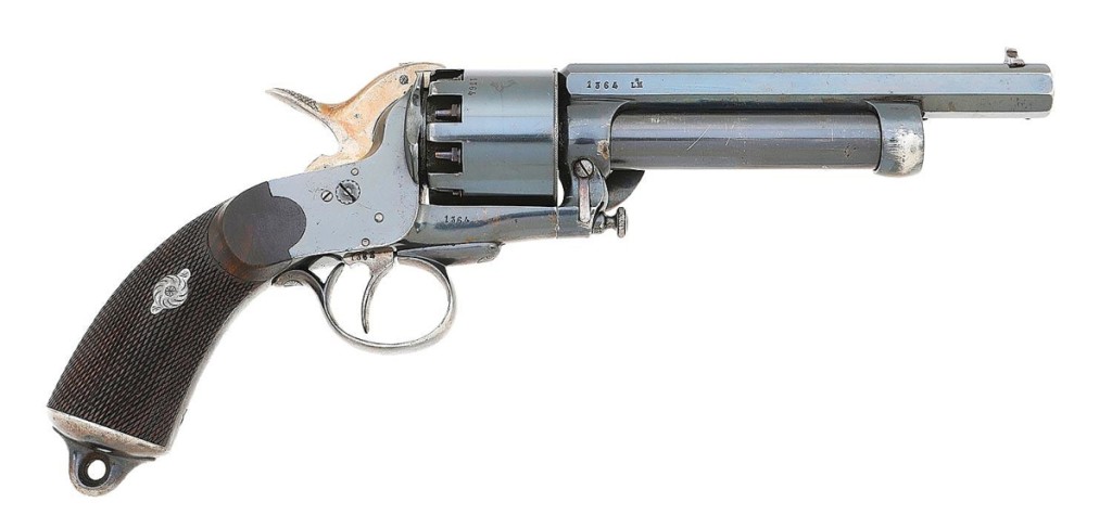 One of the highlights of the sale, finishing at $70,500, was this Paris second model LeMat percussion revolver capable of firing buckshot, dating to the early 1860s. Many were used by Confederate forces during the Civil War and many were used in the Franco-Prussian war. Jason Devine called it “one of the nicest I’ve ever seen” and bidders apparently concurred as it sold well above estimate.