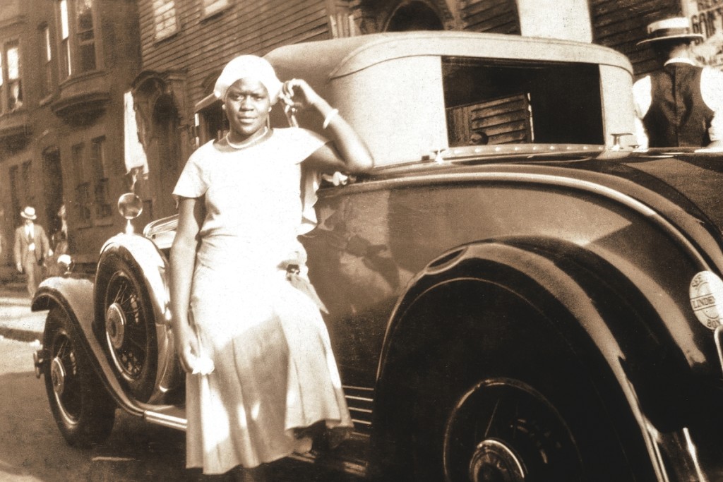 “Grace” Rests Elbow, Roadster with Rumble Seat, Chicago, 1920s.