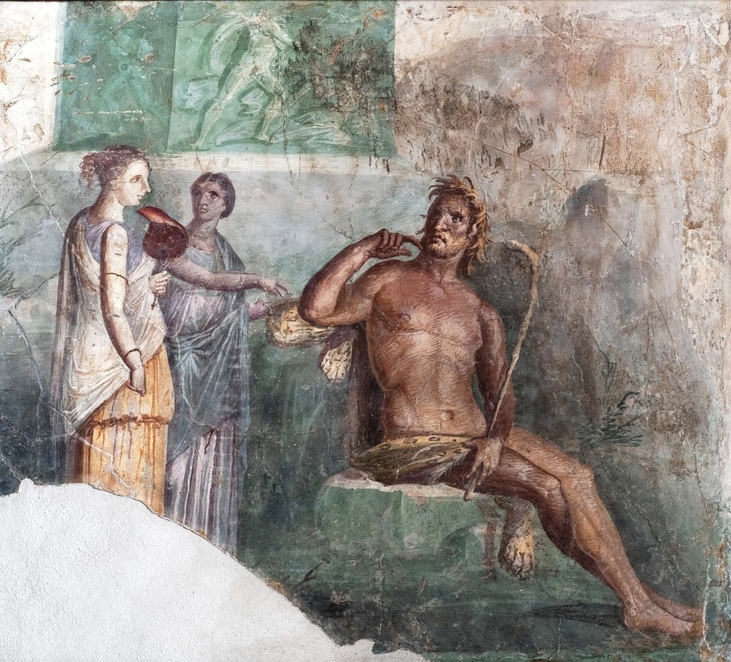 “Polyphemus and Galatea,” Villa at the Royal Stables on Portici, Pompeii, First Century BCE. Fresco. National Archaeological Museum of Naples: MANN 8983. Image ©Photographic Archive, National Archaeological Museum of Naples.