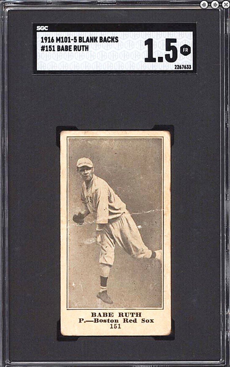 Babe Ruth 1916 Rookie Card Gets Nearly 250,000 At Lelands Antiques
