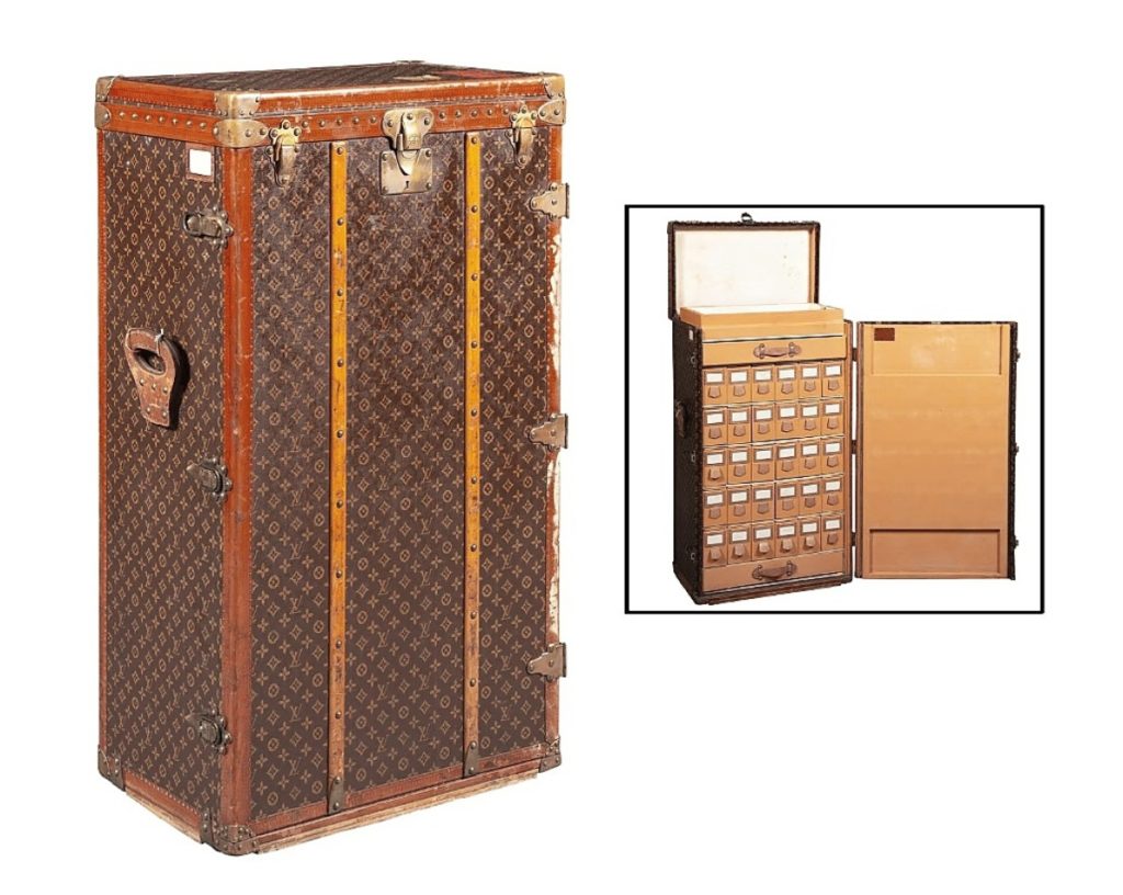 Sold at Auction: Vintage Louis Vuitton Wardrobe Steamer Trunk