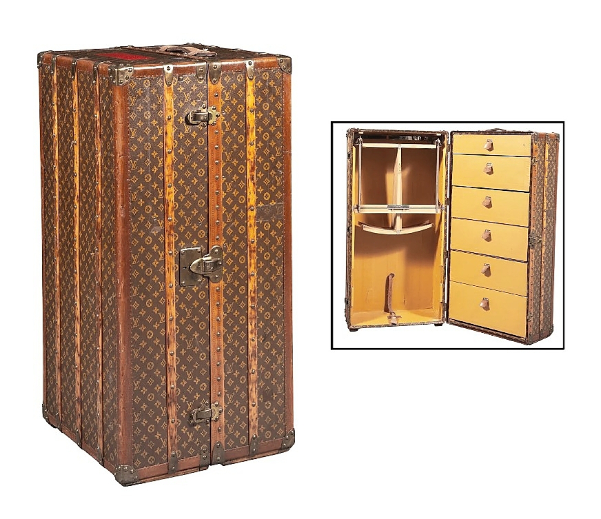 Sold at Auction: Louis Vuitton Wardrobe Trunk