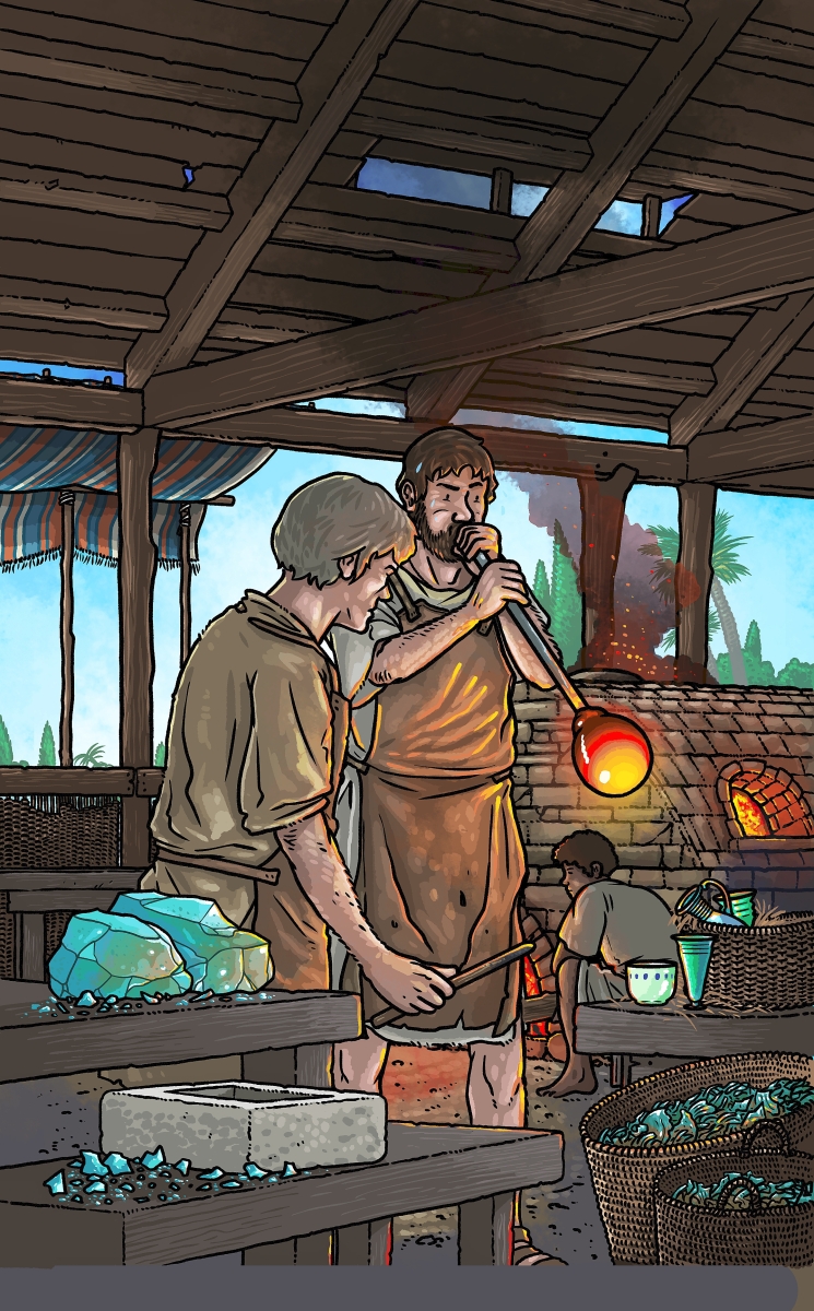 10_Comic book image from Discovering Ancient Glass The Workshop at Jalame_Dig Deeper