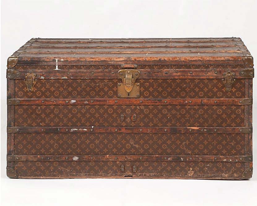 Matted Art Deco Graphic Vuitton Travel Trunk Print