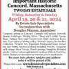 Estate Sales Specialits - Important Historic Concord, Massachusetts Two Day Estate Sale