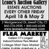 Leone's Auction Gallery - Estate Auctions Every Other Friday