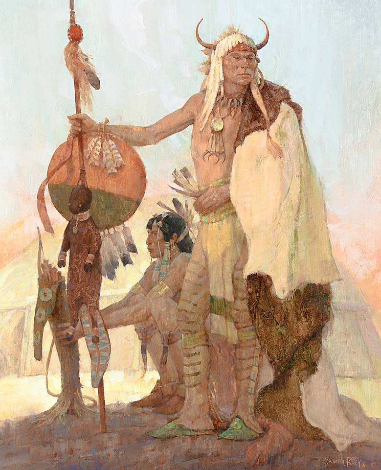 Kenneth Riley’s (1919-2015) oil on board “Medicine Man,” 2
