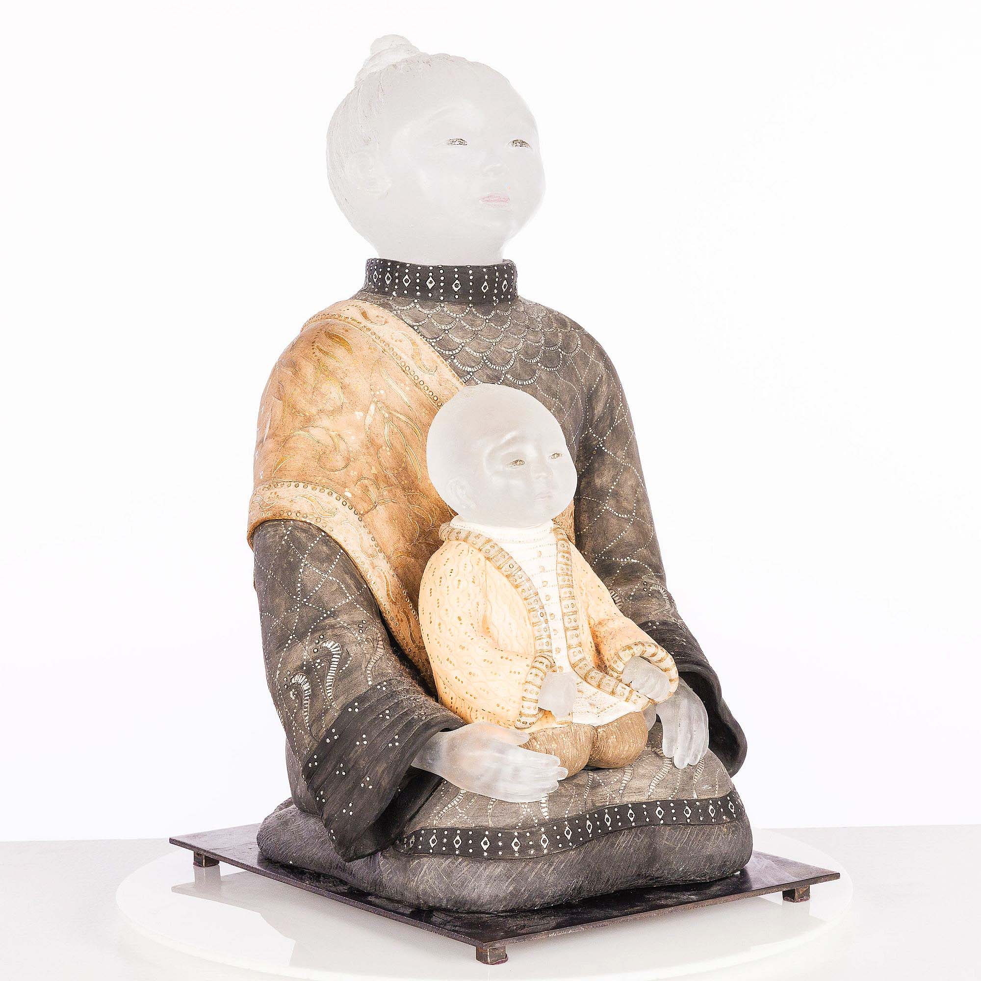 “Golden Boy” by Vivian Wang (b 1945), 2012, cast glass and s