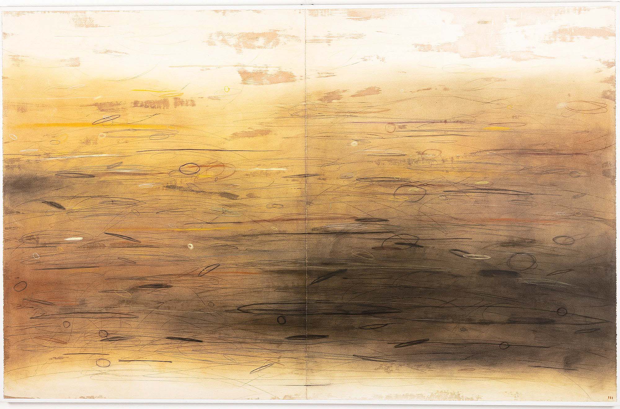 “Shallow River,” a 2001 composition on canvas by Emmi Whiteh