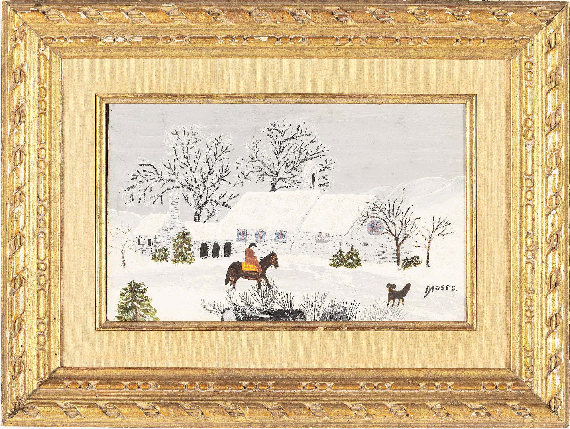 “No Game” by Grandma Moses (1860-1961), 1947, oil on Masonit
